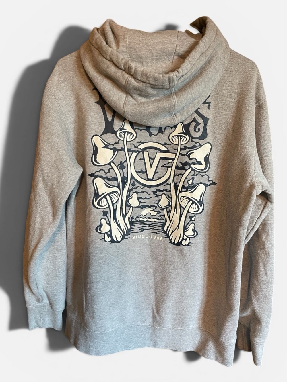 Vans Gray Hoodie Mushroom Graphic Size M